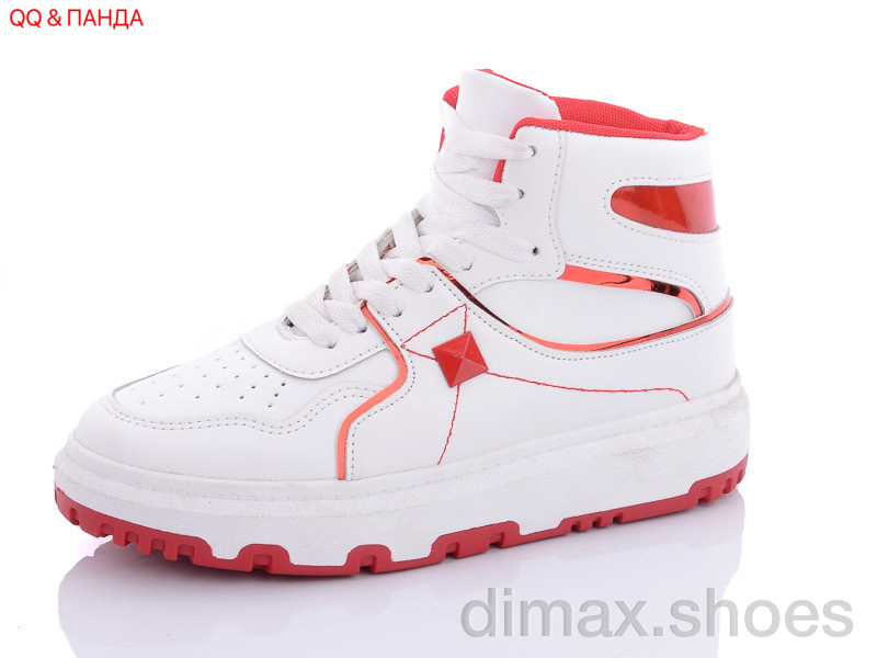 QQ shoes BK72 white-red Кроссовки