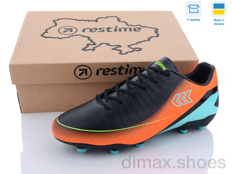 Restime DM023027-2 black-orange Футбольная обувь