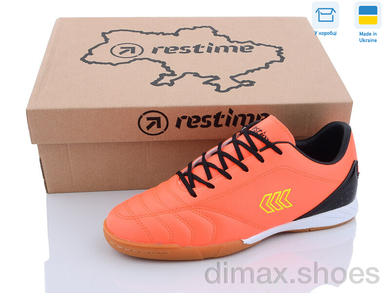 Restime DW023024 orange-black Футбольная обувь