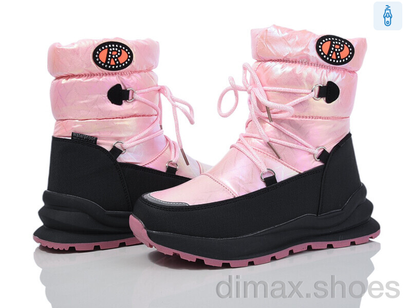 Ok Shoes CT10261B pink Дутики