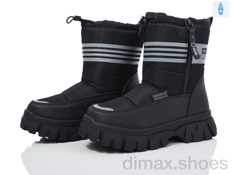 Ok Shoes T11278A black Дутики