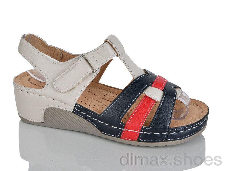 Leguzaza H2-17 beige-navy-red