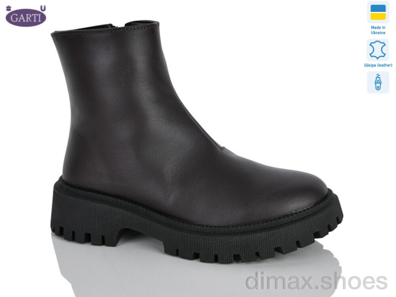 Garti 6723 корич шкіра хутро