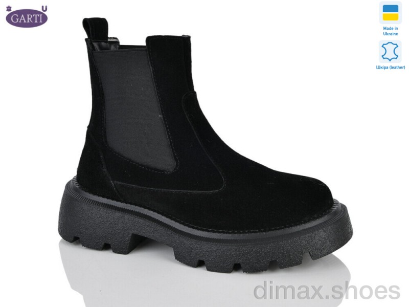 Garti 367 чорний замш хутро