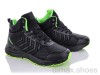 Ok Shoes 1037 black-green Ботинки