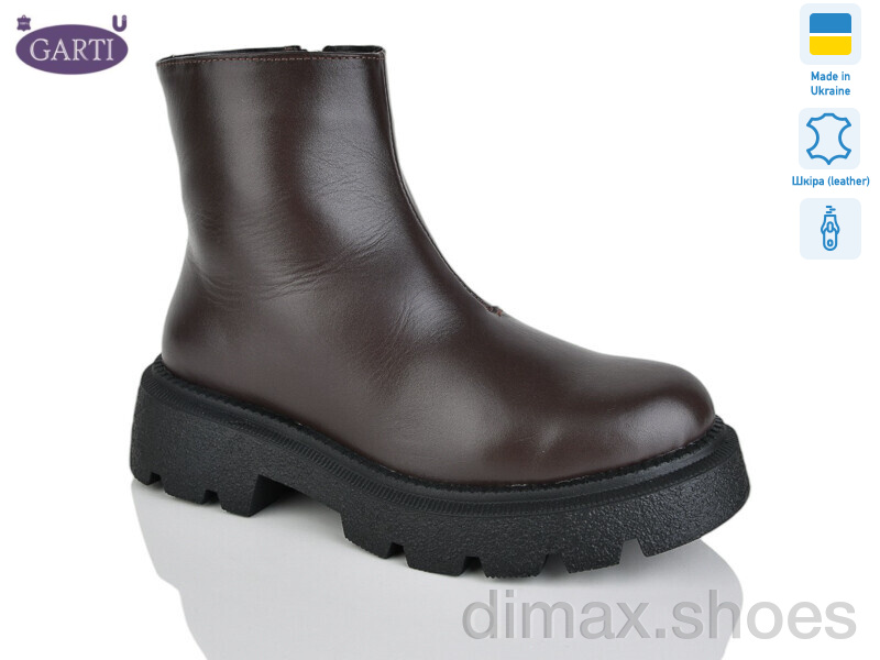 Garti 6725 корич шкіра хутро