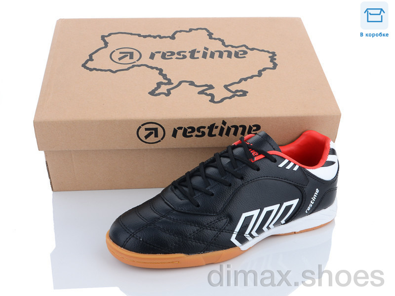 Restime DWB23655 black-white Футбольная обувь