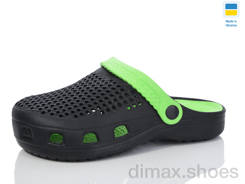 Lot Shoes N302 чорний-зелений Кроксы
