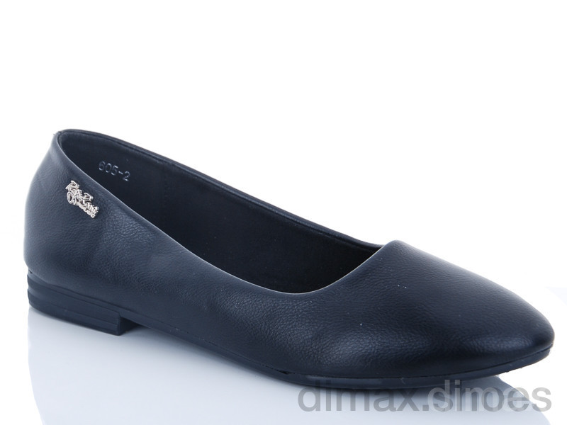 QQ shoes 605-2 черный Балетки