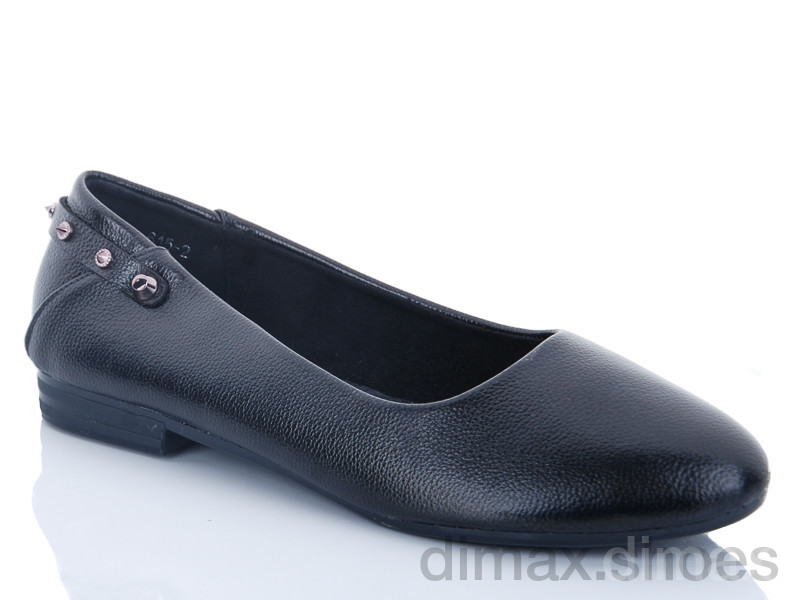 QQ shoes 615-2 черный Балетки