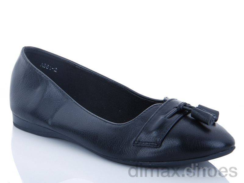 QQ shoes A561-2 черный Балетки