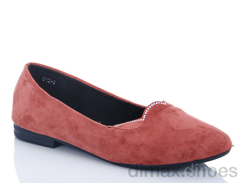 QQ shoes 612-3 коричневый Балетки