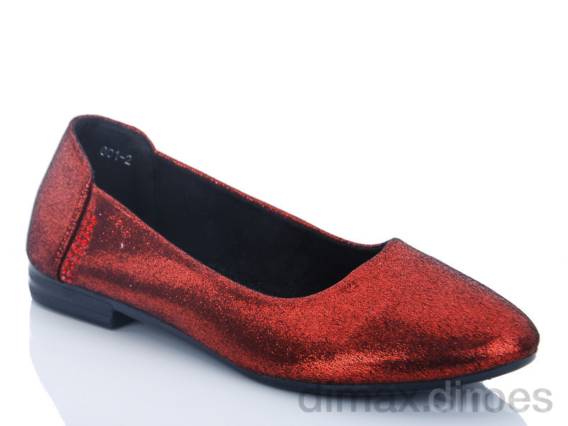 QQ shoes 601-2 бордовый Балетки