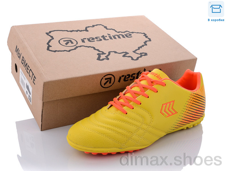 Restime DM021105-1 yellow-orange-black Футбольная обувь