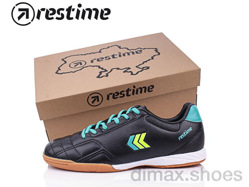 Restime DWB19888 black-cyan-lime Футбольная обувь