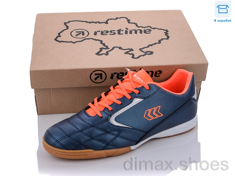 Restime DMB22030 navy-r.orange-silver Футбольная обувь