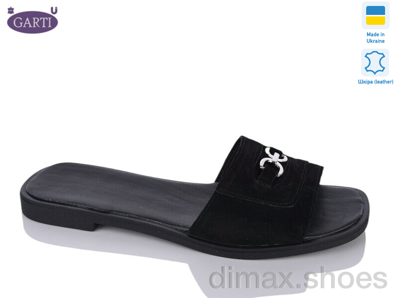 Garti 44 чорний замш