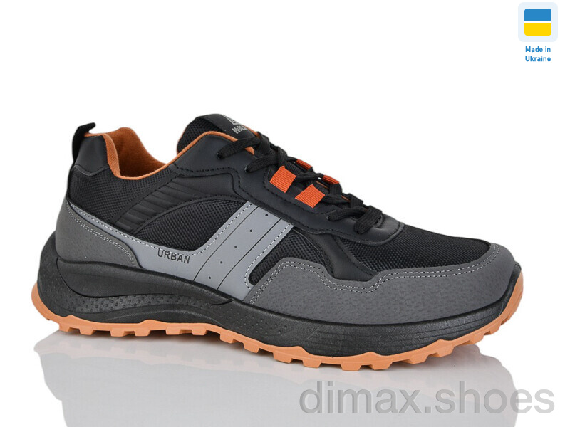 Lot Shoes 4104 графіт чорно-помаранч.