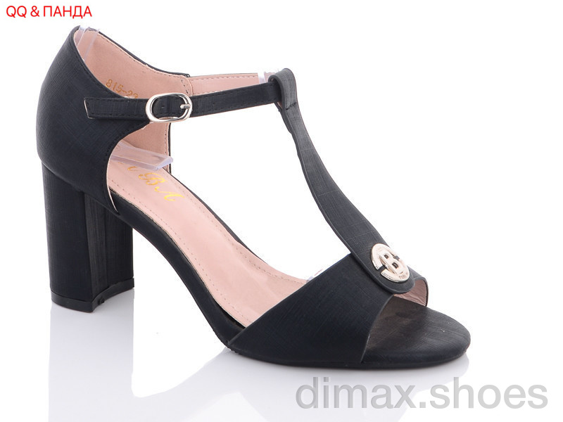 QQ shoes 815-28 black Босоножки
