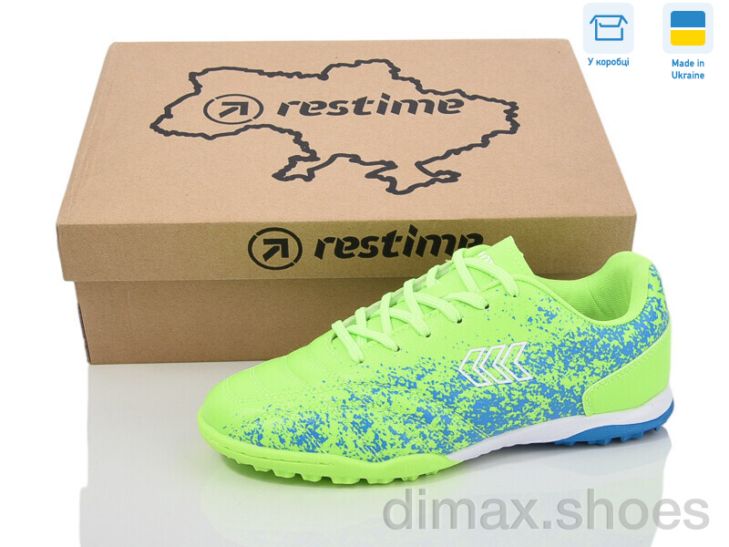 Restime DW024406-1 lime-blue Футбольная обувь