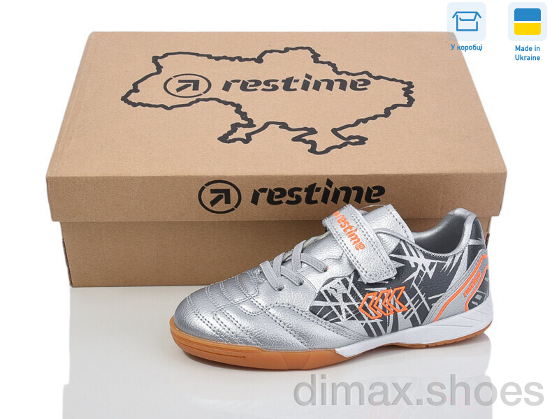 Restime DD024130 silver-orange Футбольная обувь