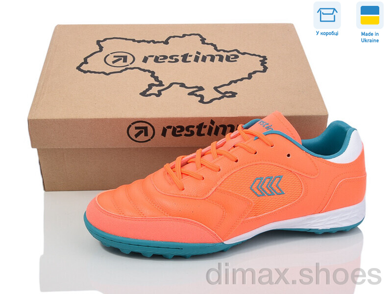 Restime DM024409-1 orange-cyan Футбольная обувь