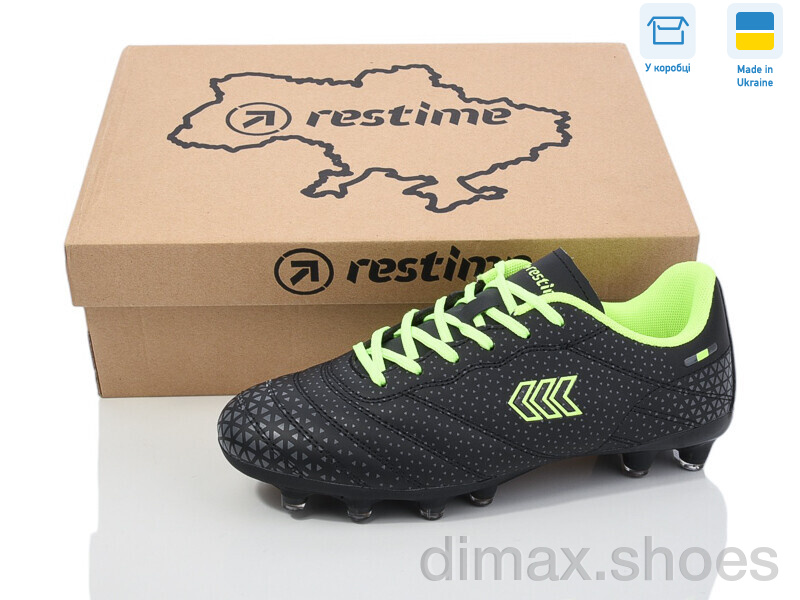 Restime DW024412-2 black-lime Футбольная обувь