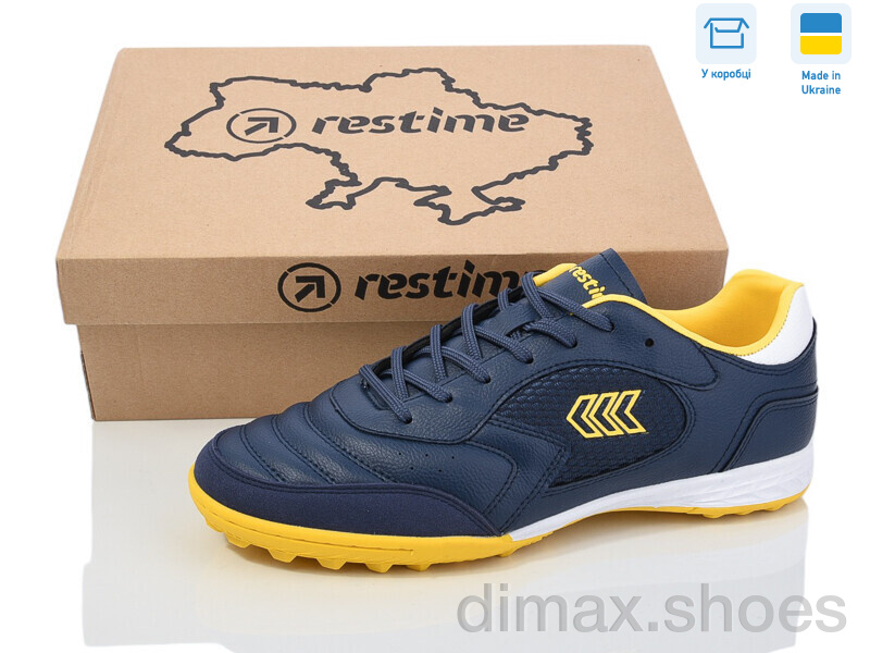 Restime DM024409-1 navy-yellow Футбольная обувь