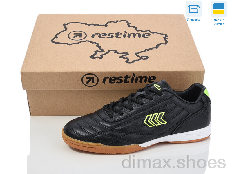 Restime DW024133 black-lime Футбольная обувь