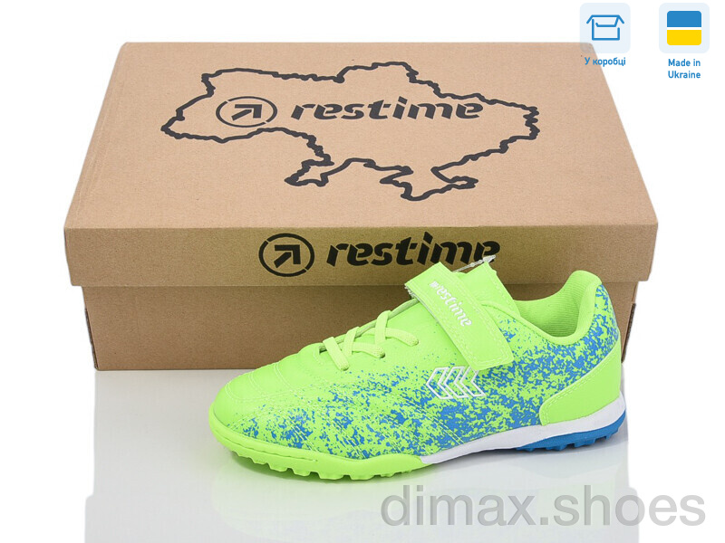 Restime DD024406-1 lime-blue Футбольная обувь