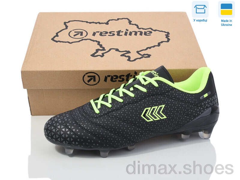 Restime DM024412-2 black-lime Футбольная обувь