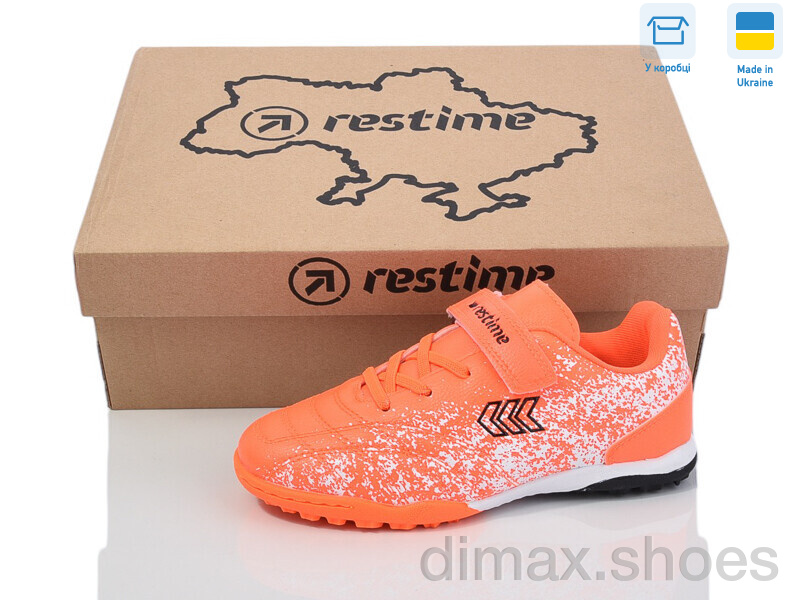 Restime DD024406-1 orange-white Футбольная обувь