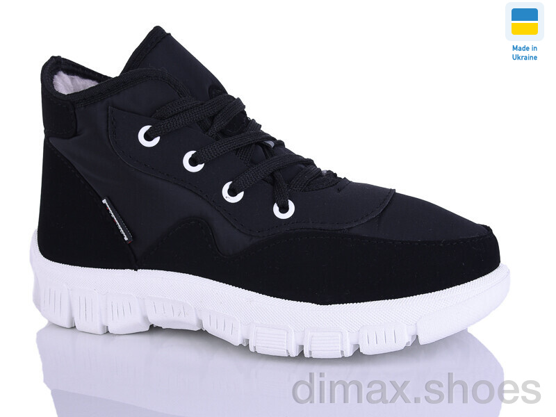 DeMur 1112 чорний біла підошва