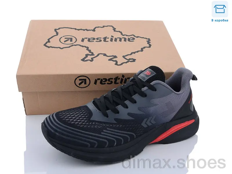 Restime SML22186 black-grey Кроссовки